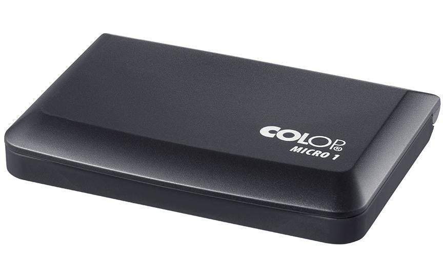 Colop Micro 1 – Stempelkissen 90 × 50 mm – Schwarz, Kunststoffgehäuse