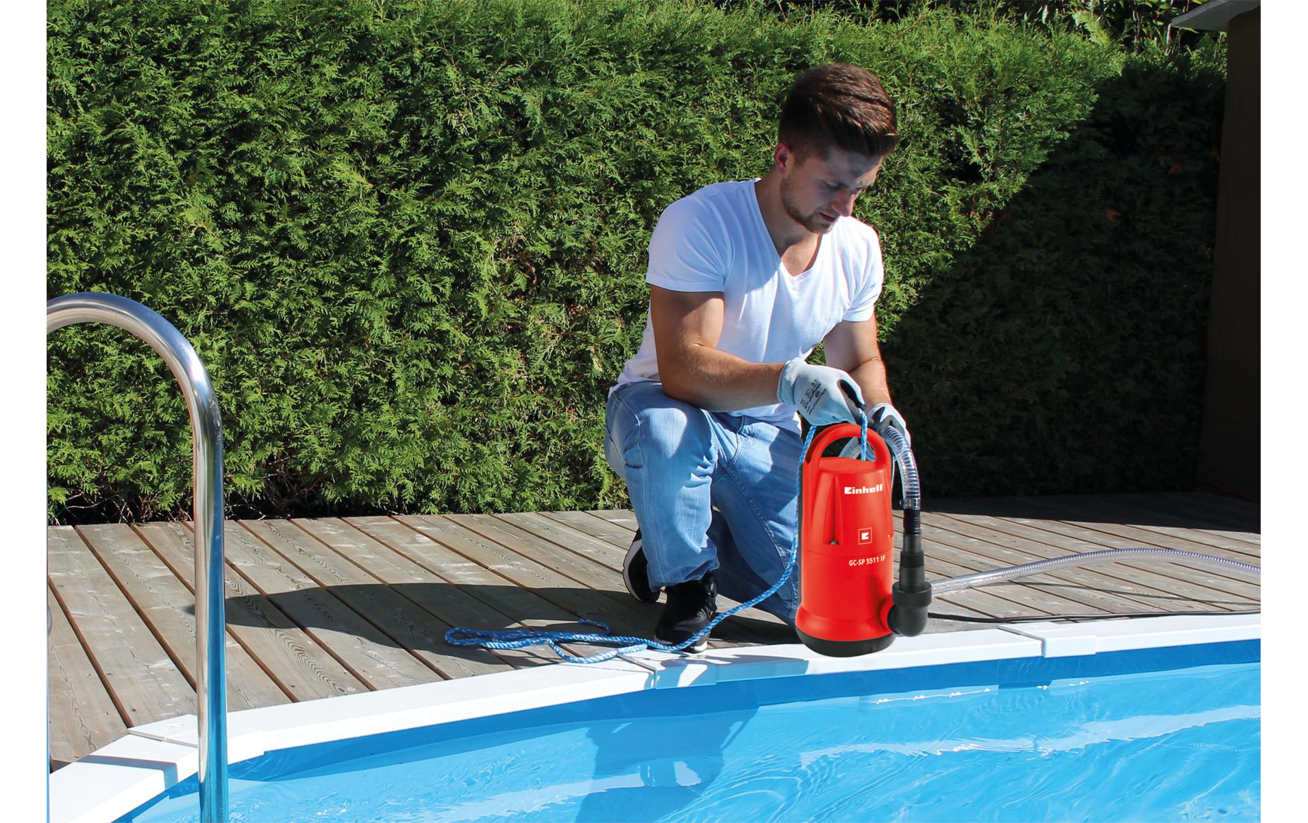 Einhell GC-SP 5511 IF Tauchpumpe – 550 W, 11000 l/h, Förderhöhe 8,5 m, 230 V, Schmutz bis 5 mm
