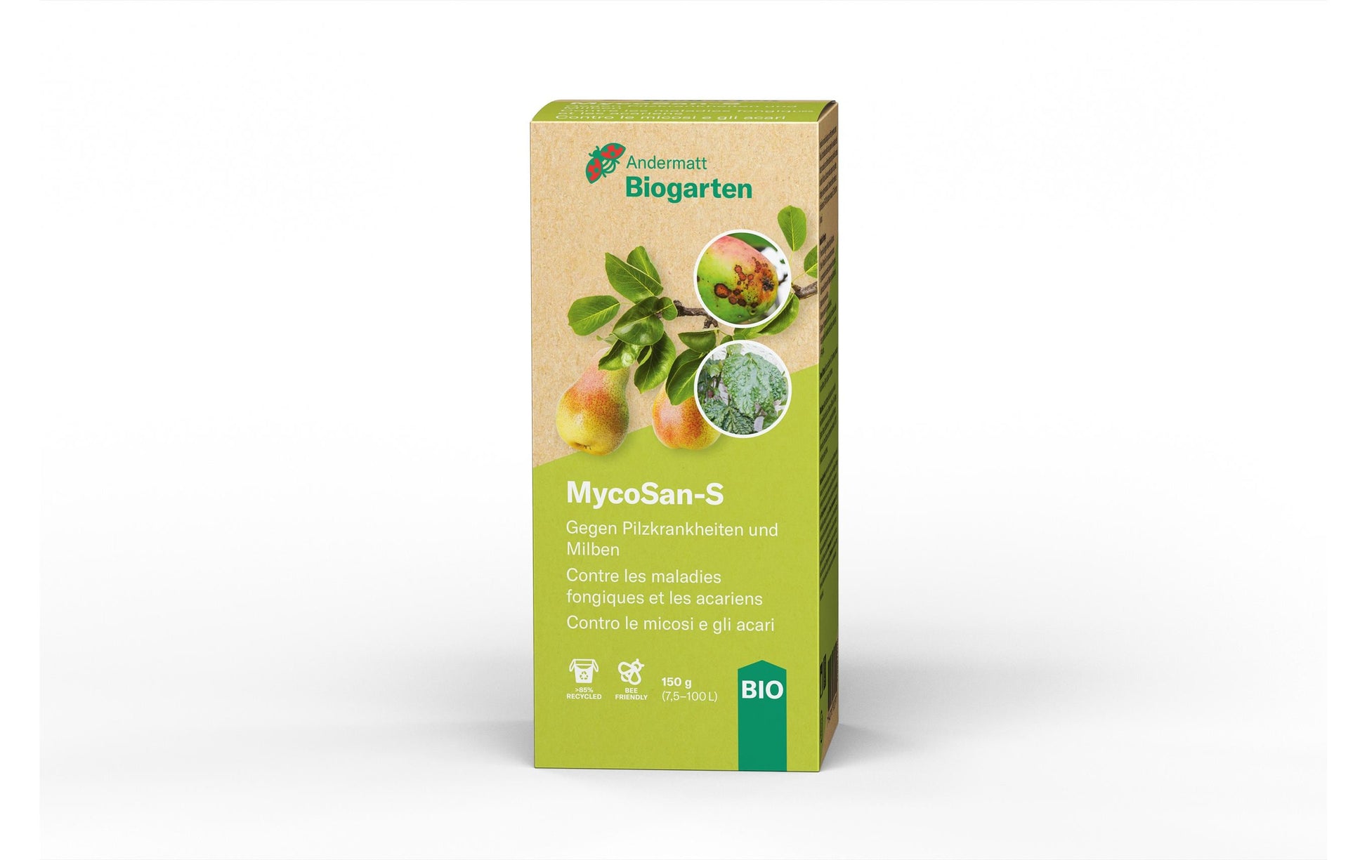Andermatt Biogarten MycoSan-S Fungizid – 150 g – Konzentrat – Bio – für Zier- und Nutzpflanzen