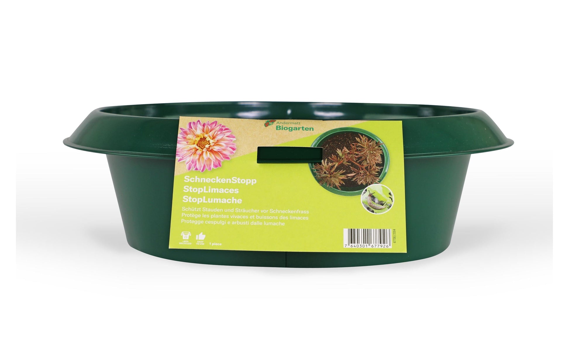 Andermatt Biogarten Schnecken-Schutzring – 28 × 38 cm – dunkelgrün – Stahl – für Schnecken