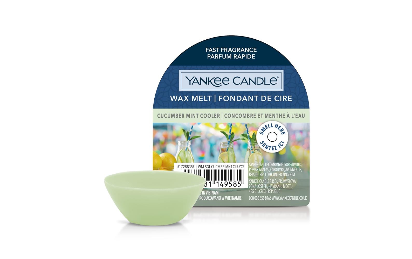 Yankee Candle Cucumber Mint Cooler – Duftwachsplättchen, Ø 6,7 cm, 1 Stück