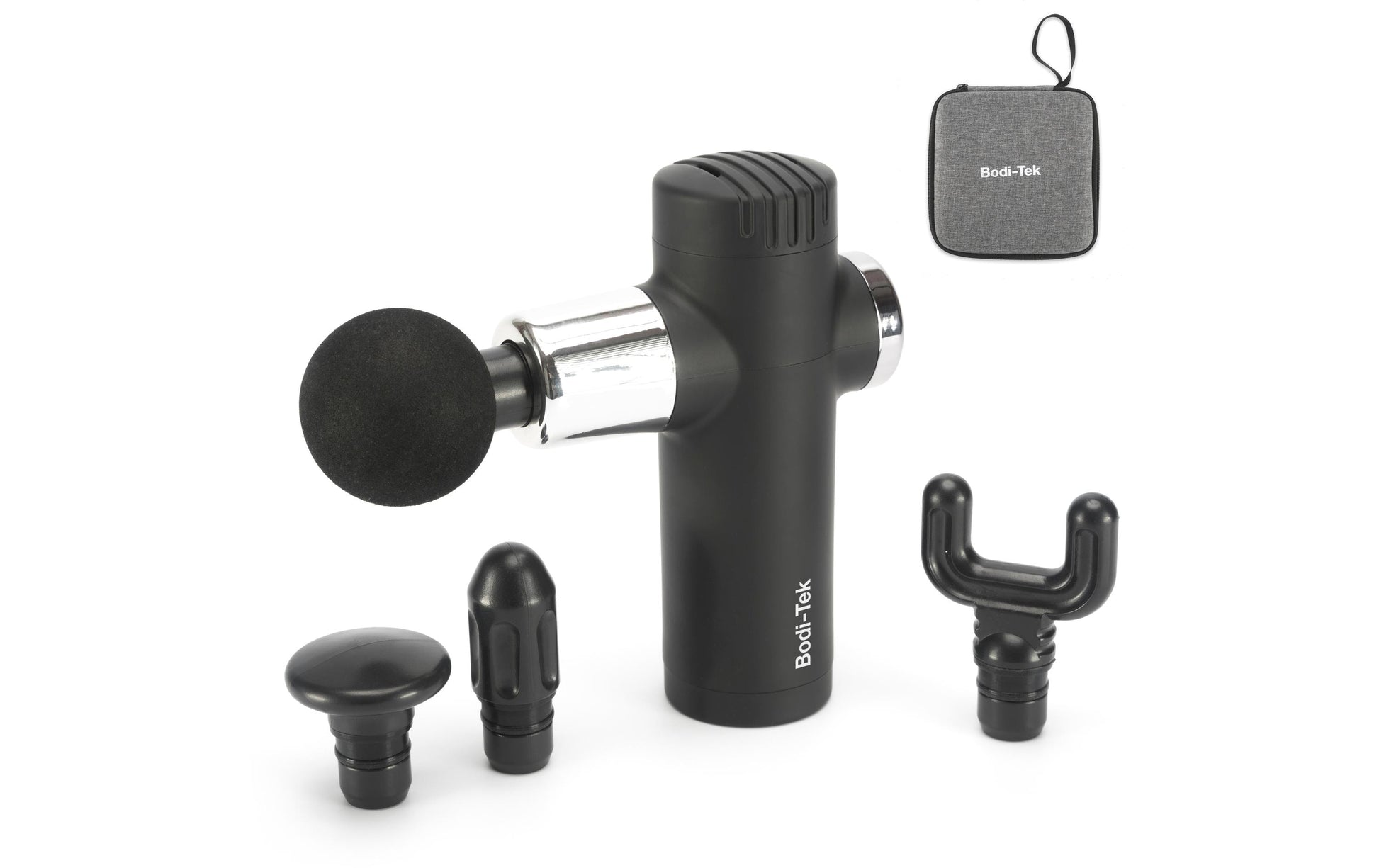 Bodi-Tek Massagepistole – schwarz, akkubetrieben, Vibrationsmassage, für Nacken