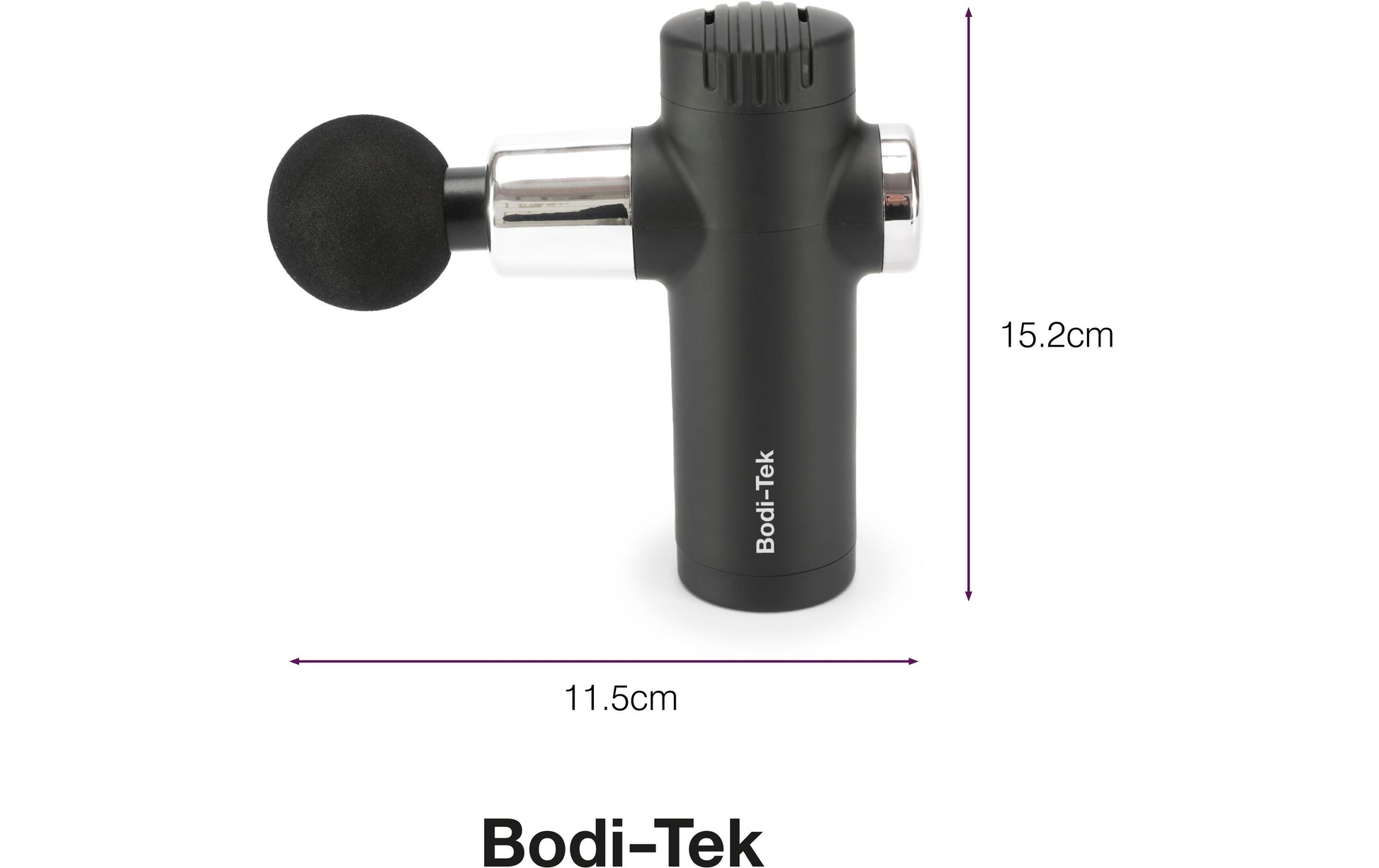 Bodi-Tek Massagepistole – schwarz, akkubetrieben, Vibrationsmassage, für Nacken