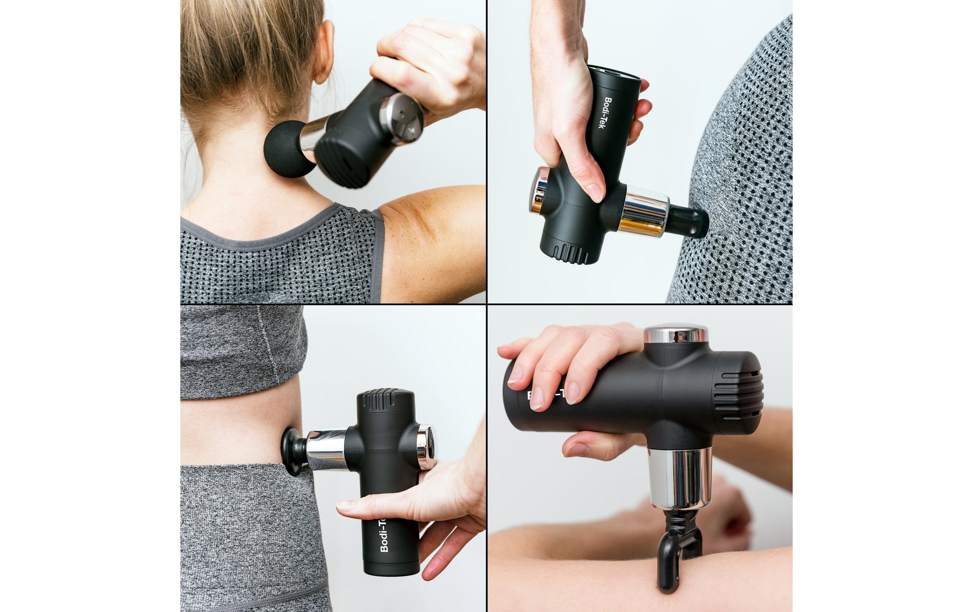 Bodi-Tek Massagepistole – schwarz, akkubetrieben, Vibrationsmassage, für Nacken
