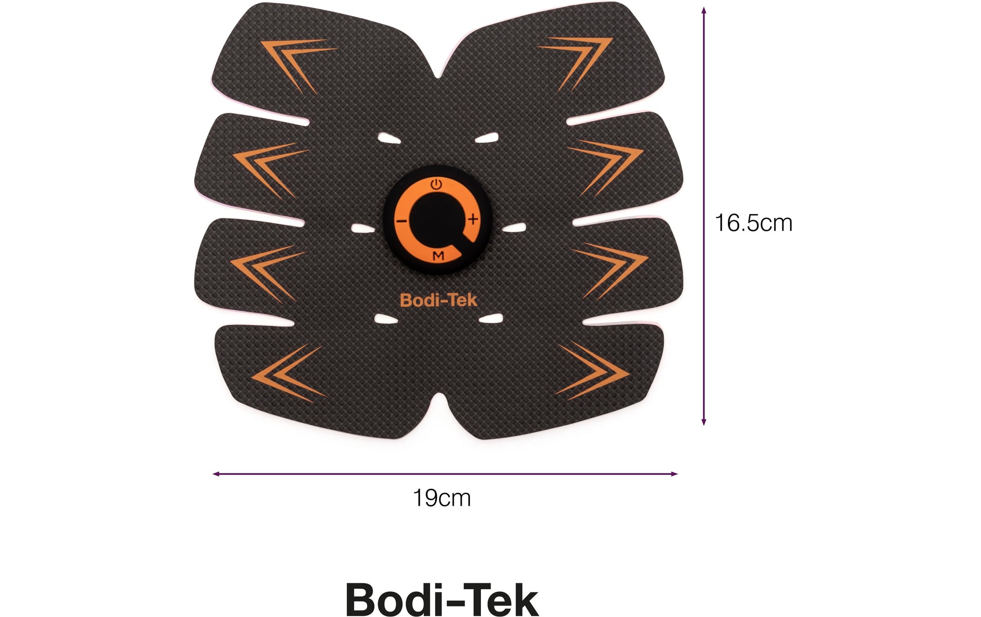 Bodi-Tek EMS-Trainer BT-ABTR5 – 8 Pads, 15 Intensitätsstufen – 19 × 16,5 cm – schwarz