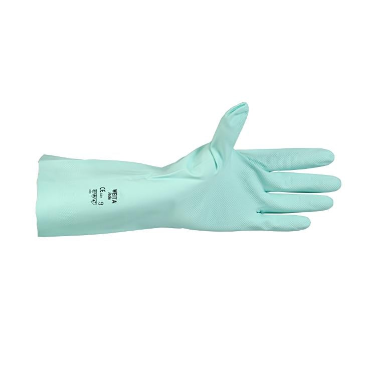 Weitaglove Einweghandschuhe Nitril Jade – L – Grün, puderfrei, 0,30 mm, 33 cm
