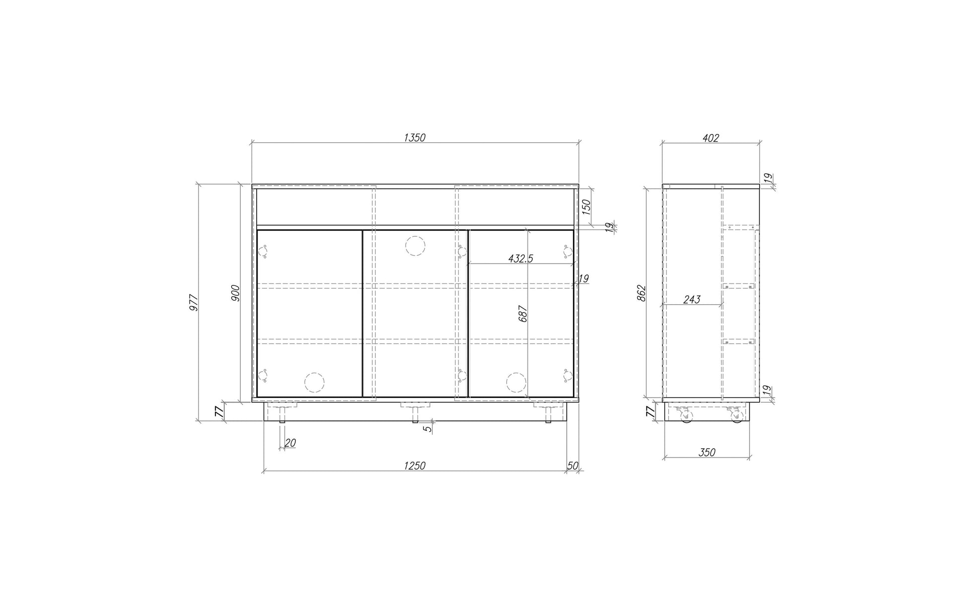 Multibrackets 4684 – Motorisierter Displayständer, bis 55", VESA 500×400, bis 50 kg, weiss
