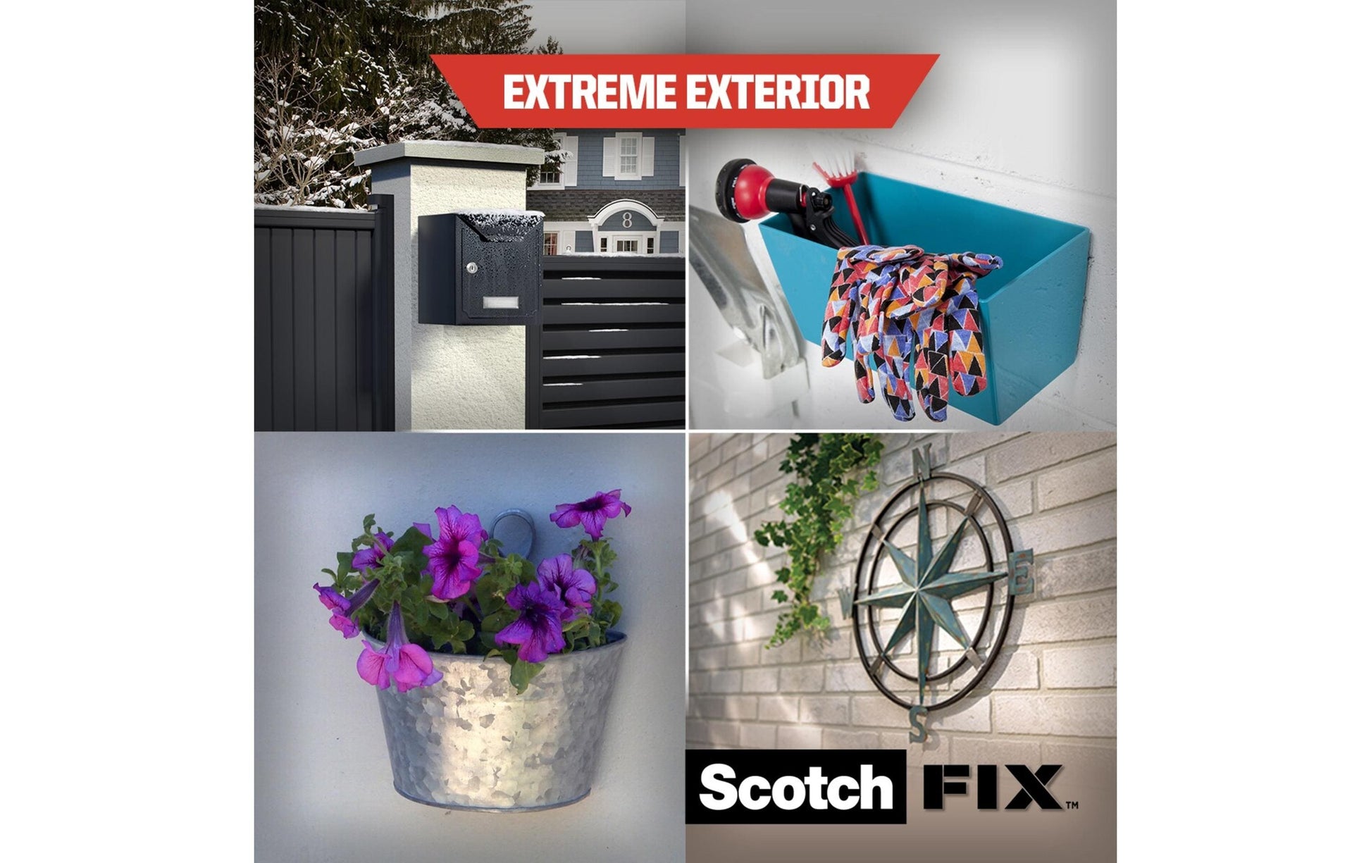 Scotch Montageband Extreme Exterior, extra stark, für Aussen, für glatte Oberflächen – 19 mm × 1,5 m, grau