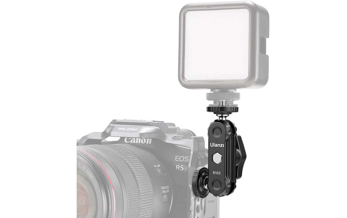 Ulanzi R102 Dual Mini Kugelgelenk – 90 mm, 1 kg Traglast, 1/4" – Schwarz