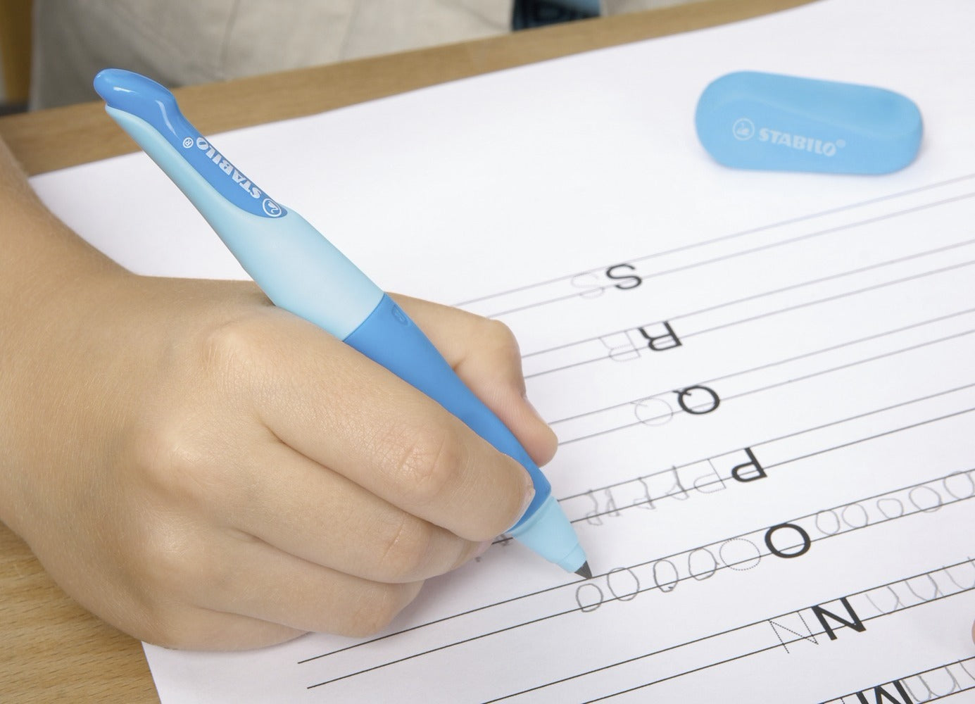 Stabilo EASYergo Start Druckbleistift – 3,15 mm, für Rechtshänder, Hellblau, inkl. Spitzer