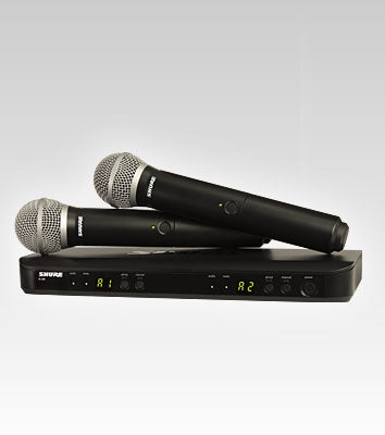 Shure BLX288E/SM58-M17 – Mikrofon, Funk & XLR, Niere, Dynamisch, Gesang & Sprache