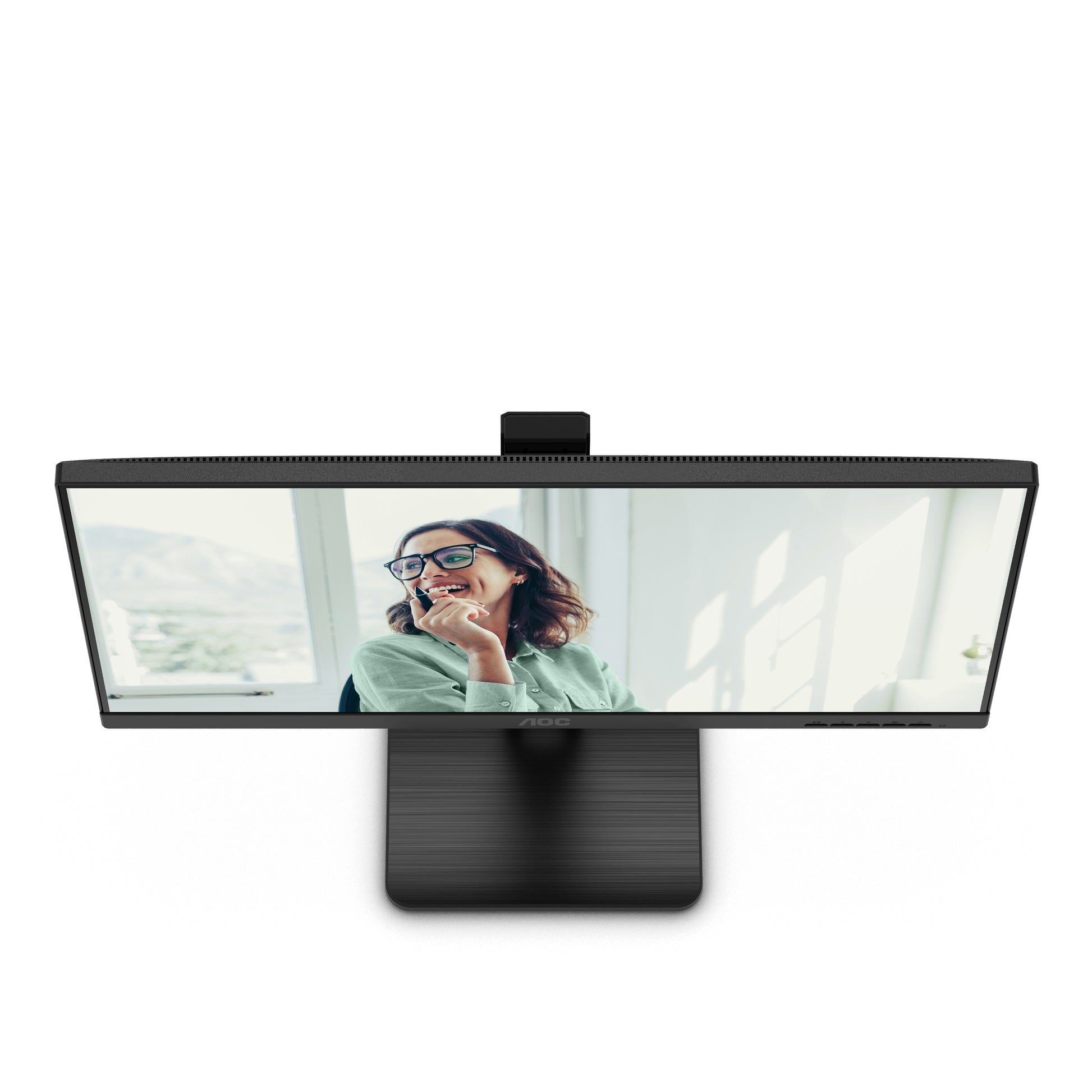 AOC Monitor, 23,8", 300 cd/m², Daisy Chain, USB-C, USB-Hub, Integrierte Lautsprecher, VESA 100 × 100, Schwarz