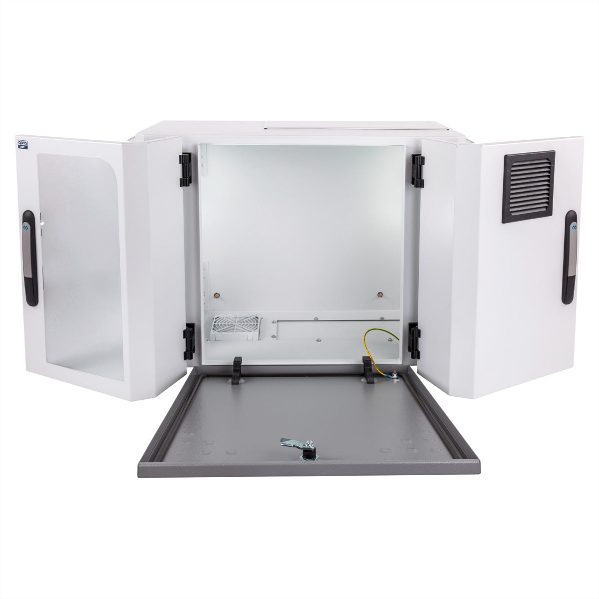 Apranet VARIndustry 2.0 – 19" Wandverteiler 4U, IP54, 560 × 840 × 275 mm, Lichtgrau