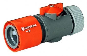 Gardena Regulierstop G 1/2 – Anschluss 13 mm / 15 mm, Kunststoff, Grau/Orange, für Düsenverbindung