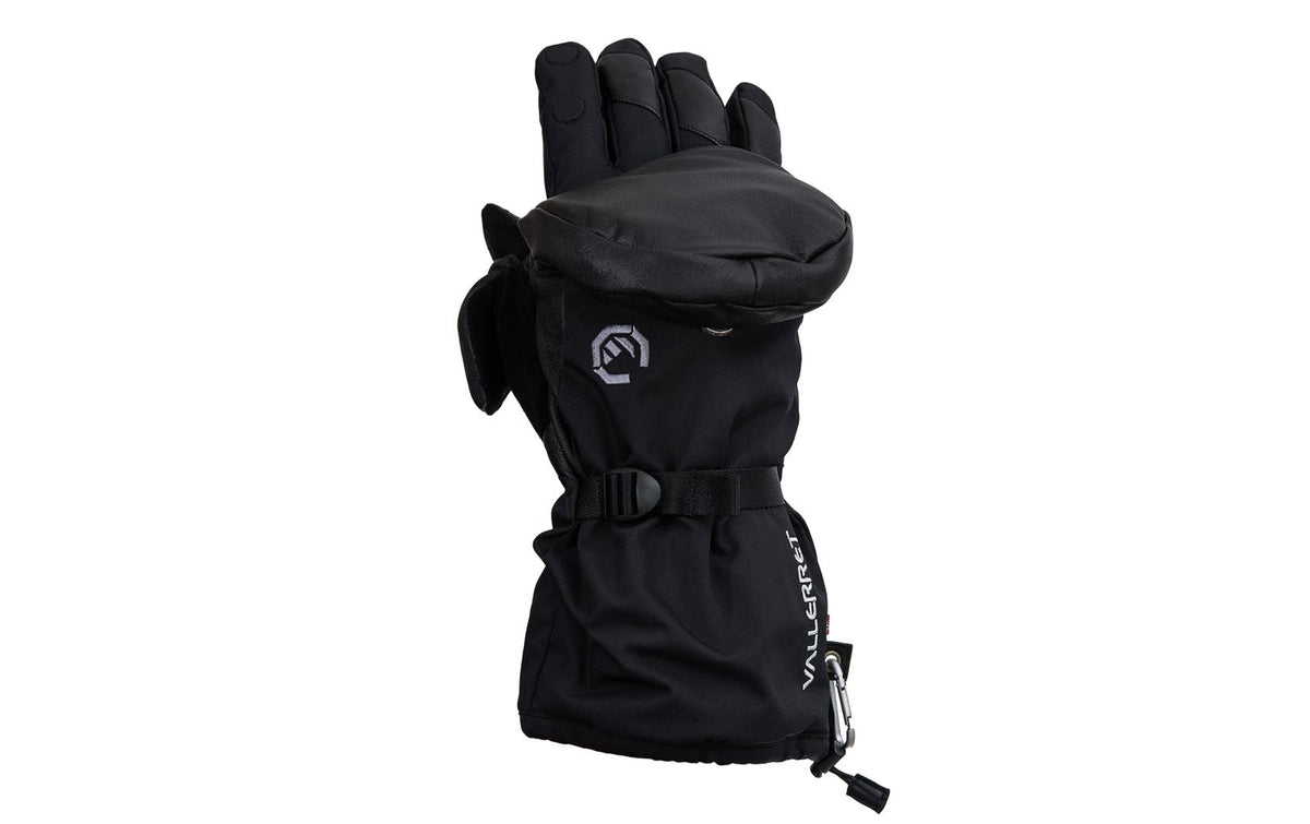 Vallerret Photography Gloves Vallerret Alta Arctic Mitt Fäustlinge – Grösse M, Unisex, Leder, mit Handgelenkband – Schwarz