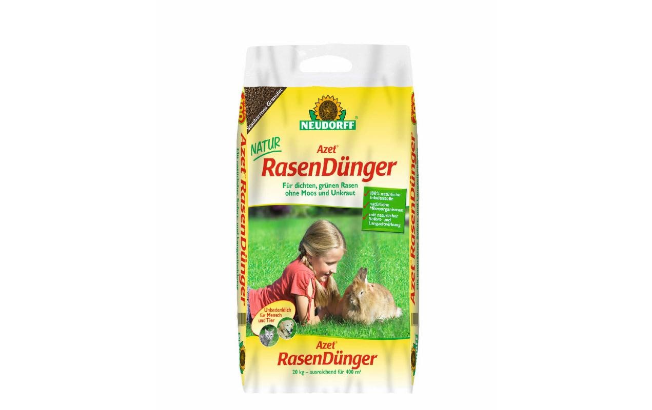 Neudorff Rasendünger, Azet, 20 kg, Granulat, Bio – für Rasen – 1 Tasche