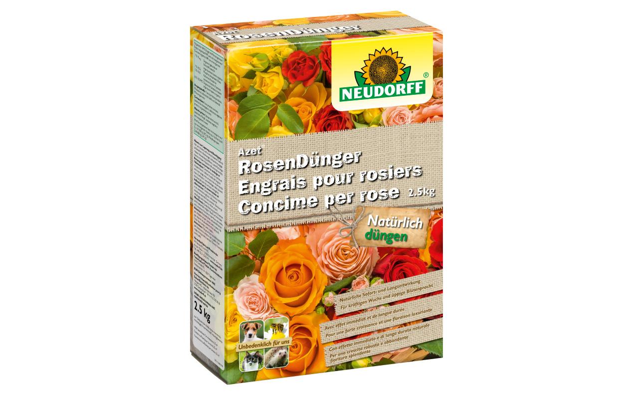 Neudorff Rosendünger 2,5 kg – für Rosen – Granulat – Azet