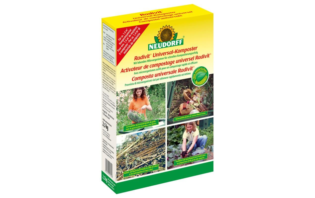Neudorff Universal-Komposter Granulat, Radivit, 2,5 kg, Grün – 1 Stück