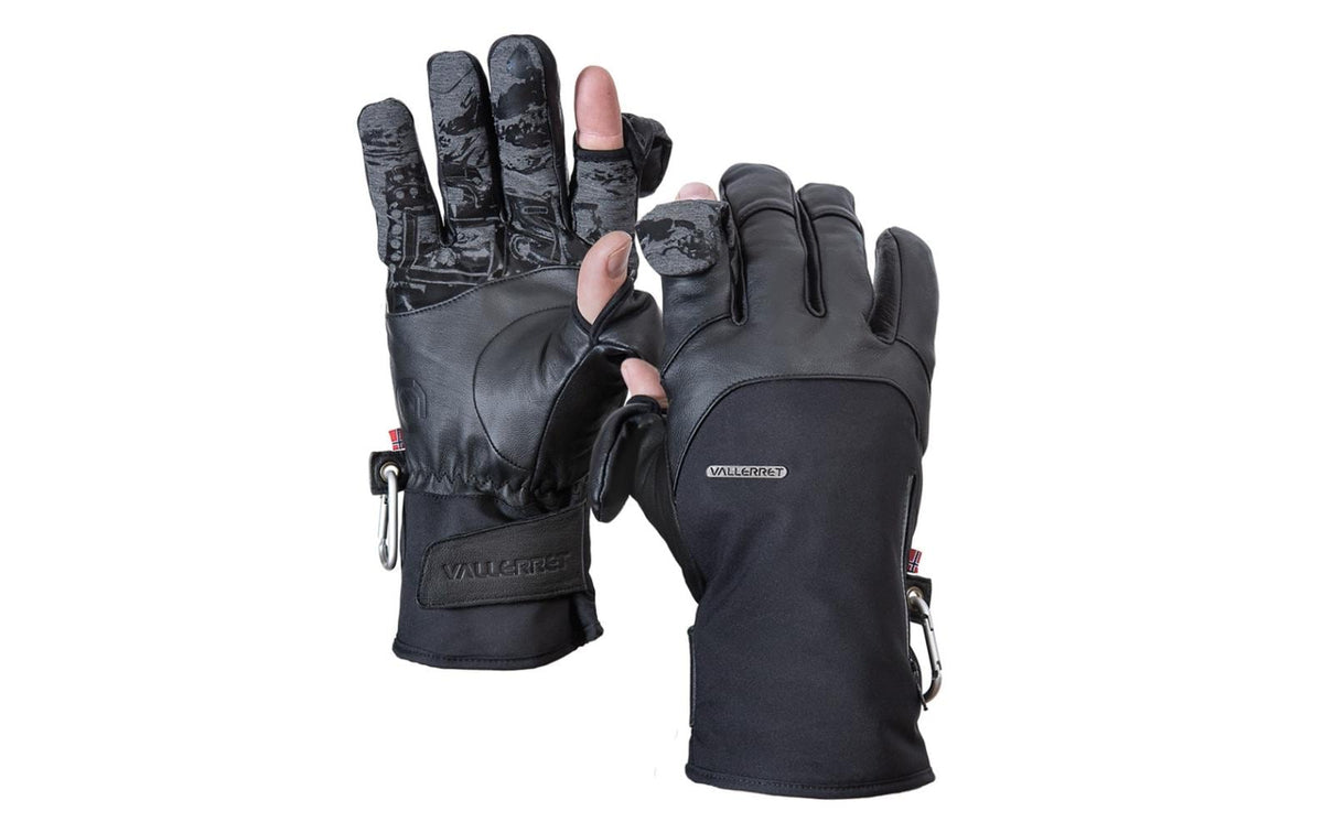 Vallerret Photography Gloves Vallerret Tinden Handschuhe – Grösse S, Leder/Synthetik, mit Wollfutter, magnetische Fingerspitzen – Schwarz