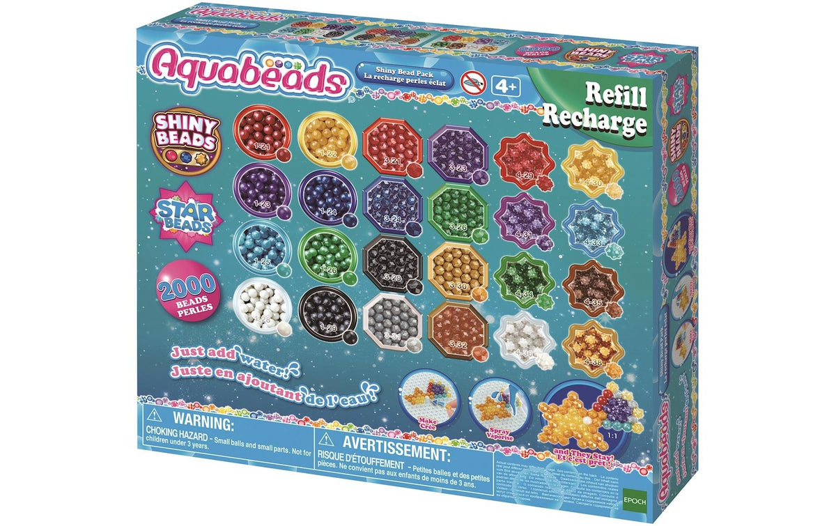 Aquabeads Perlmuttperlen Nachfüllpack, Mehrfarbig, 20 Stk.
