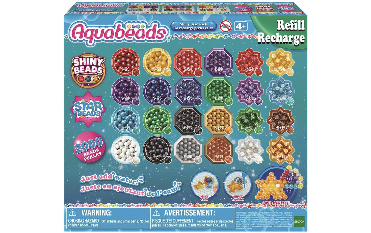 Aquabeads Perlmuttperlen Nachfüllpack, Mehrfarbig, 20 Stk.