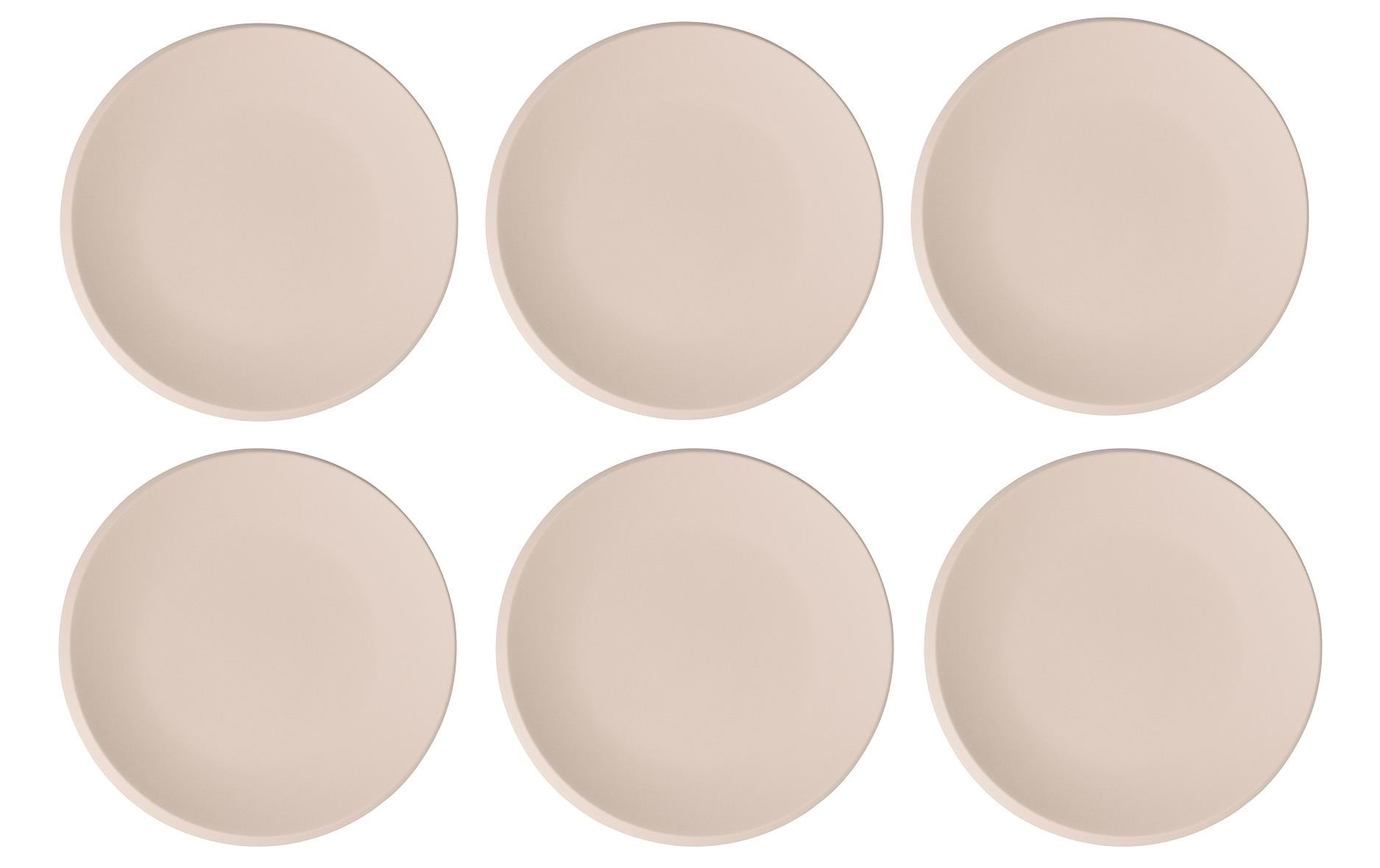 Villeroy & Boch Speiseteller – Porzellan, beige, spülmaschinenfest, mikrowellenfest, 6 Stück