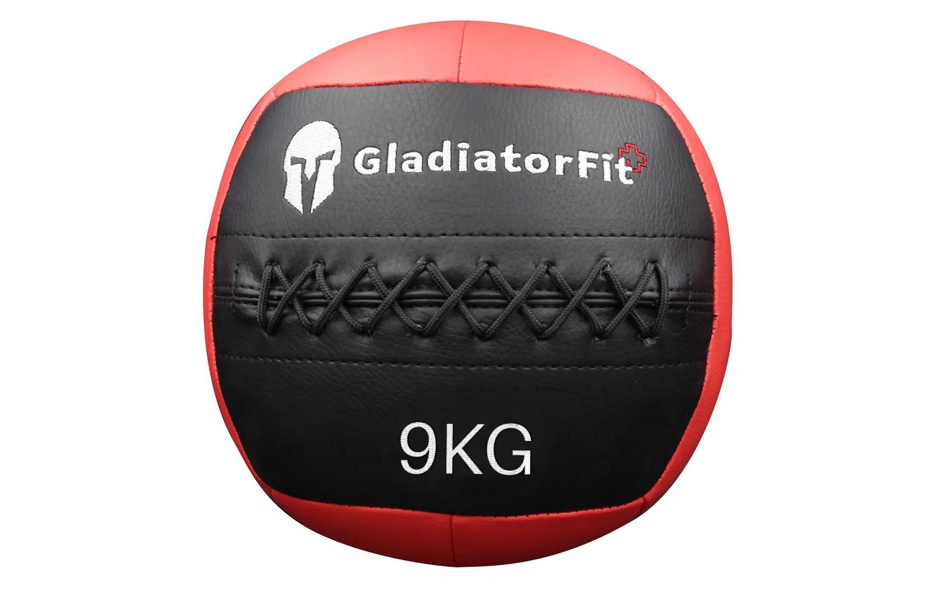 GladiatorFit Gymnastikball GL-7649990879475, Ø 36 cm – Schwarz/Rot, Kunstleder