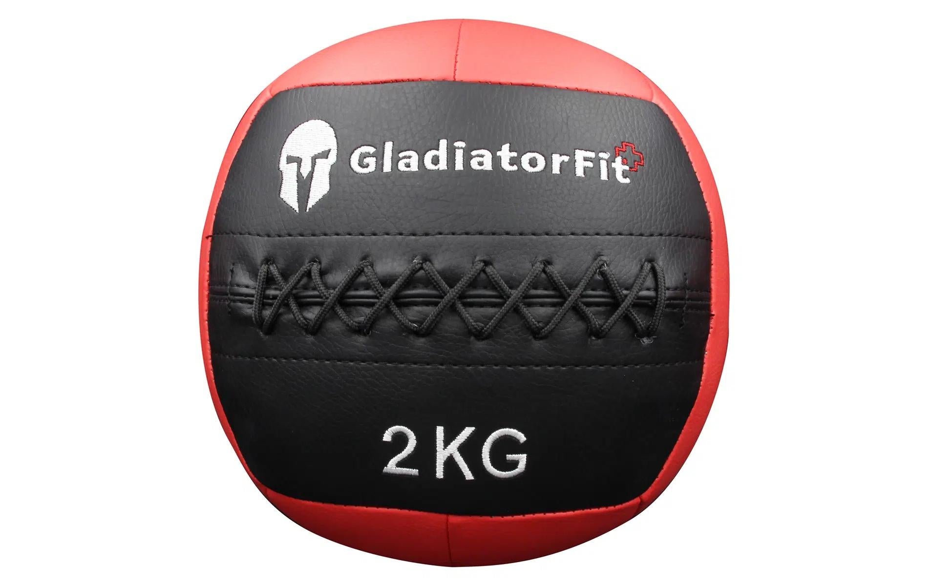 GladiatorFit Gymnastikball GL-7640344753328, Ø 25 cm – Schwarz/Rot, Kunstleder