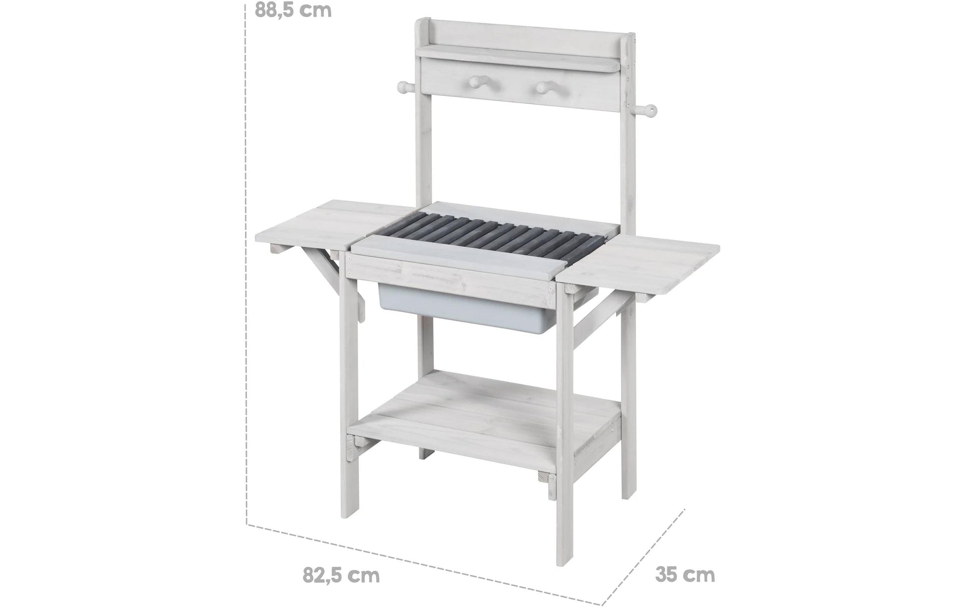 roba Spielküche BBQ – 82,5×88,5×35 cm – ab 1,5 J. – Holz, grau