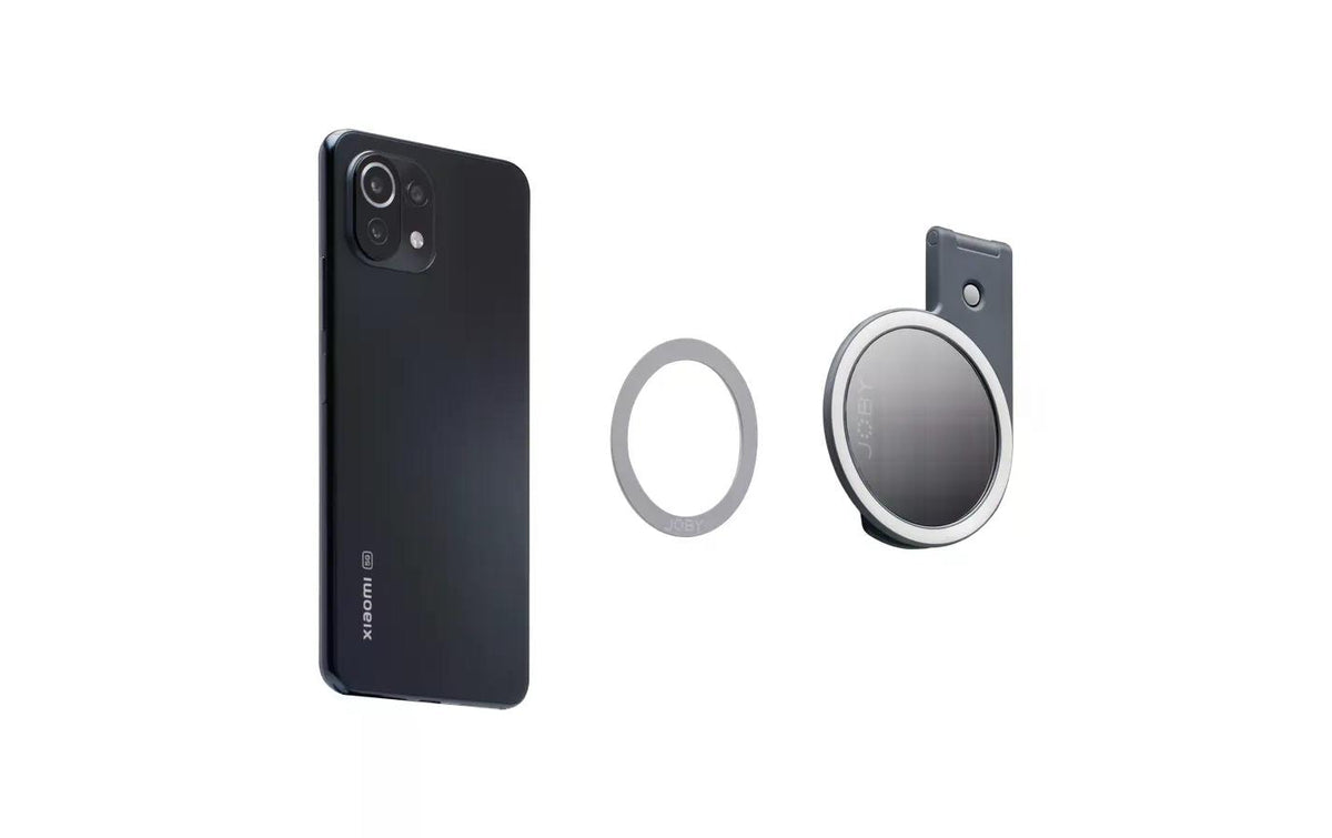 Joby Ringlicht, MagSafe – für iPhone mit MagSafe, iPad, Android – Grau, Aluminium/Kunststoff