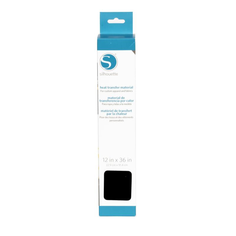 Silhouette Beflockte Aufbügelfolie – Schwarz – 30,5 × 90 cm – für Silhouette Schneideplotter