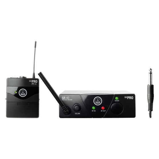 AKG WMS40 Mini Earmic Set ISM 1 Mikrofon-Set – 6,35 mm Klinke, Mini XLR, Kabellos (ISM 863,100 MHz), Niere