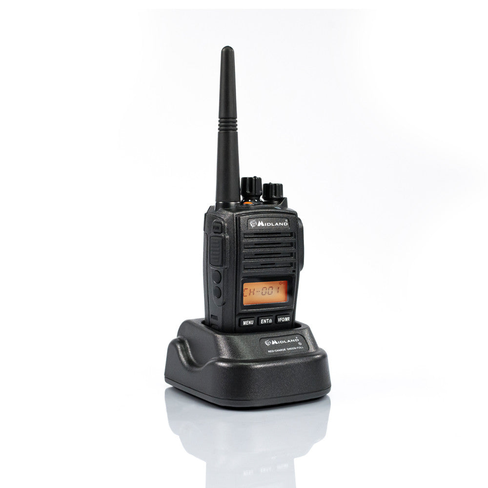 Midland G18 Pro NC – Funkgerät, 8 Kanäle, Reichweite bis 12 km, IP67, Li-Ion Akku, 500 mW, Schwarz