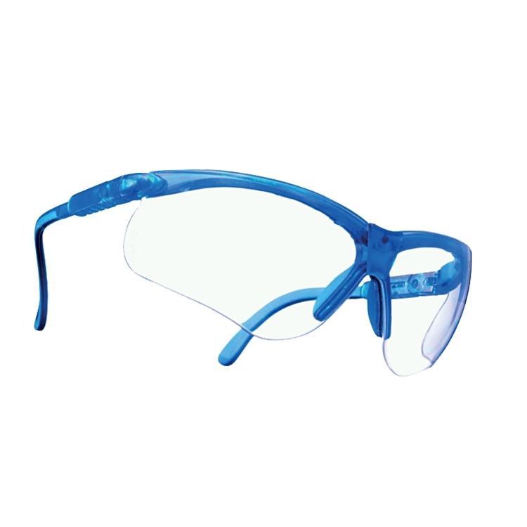 Perspecta Schutzbrille 010 – klar, kratzfest, transparent/blau