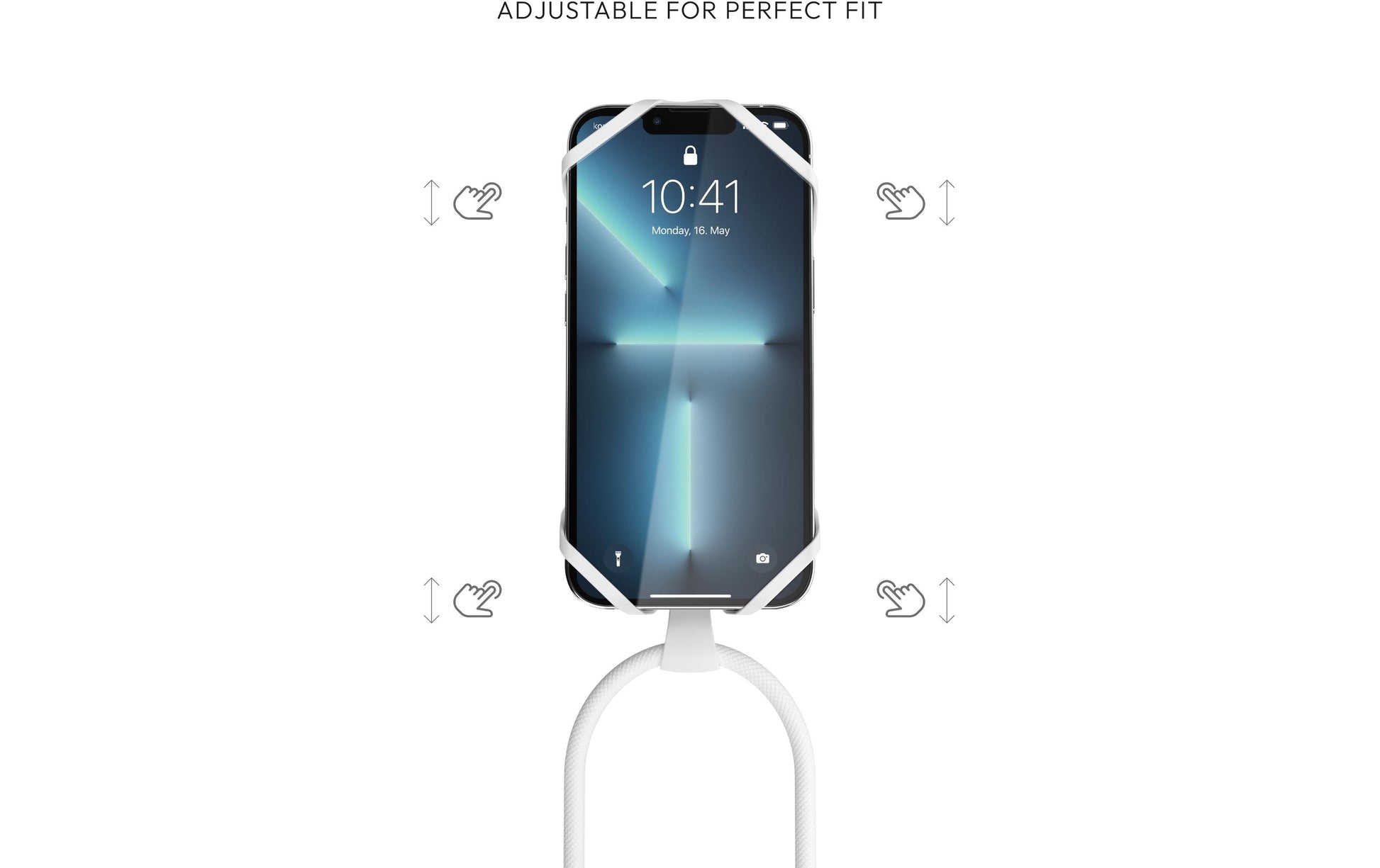 Vonmählen Infinity Plus – Smartphone-Trageband – Nylon/Silikon, Handyhülle, für Smartphones, Weiss