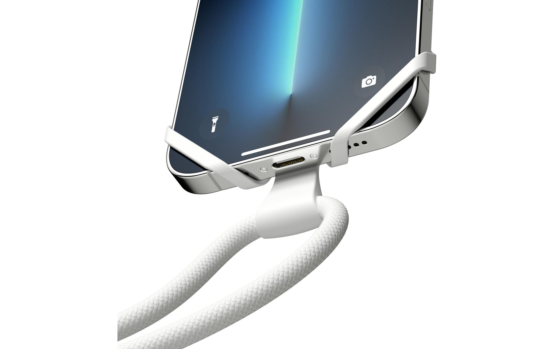 Vonmählen Infinity Plus – Smartphone-Trageband – Nylon/Silikon, Handyhülle, für Smartphones, Weiss
