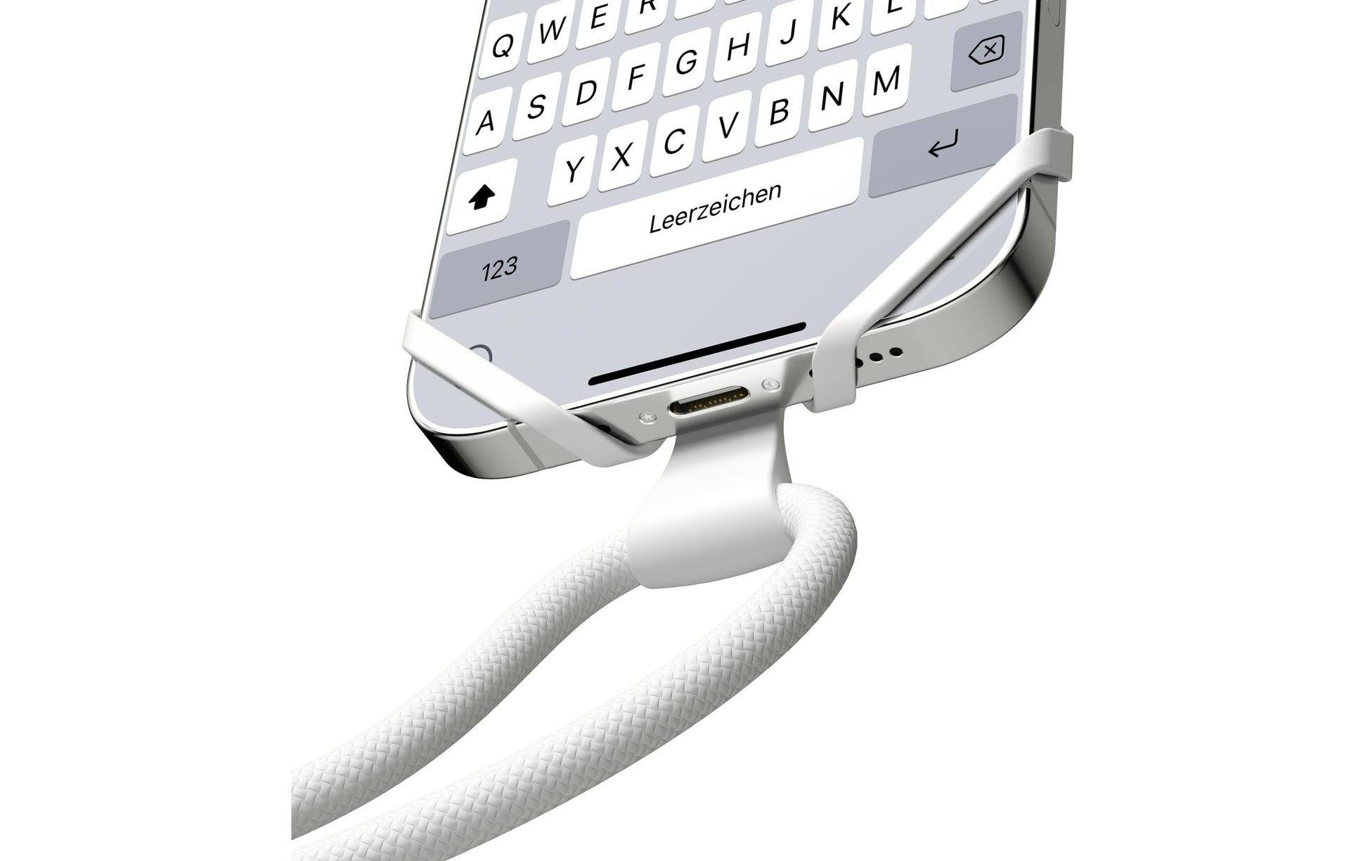 Vonmählen Infinity Plus – Smartphone-Trageband – Nylon/Silikon, Handyhülle, für Smartphones, Weiss