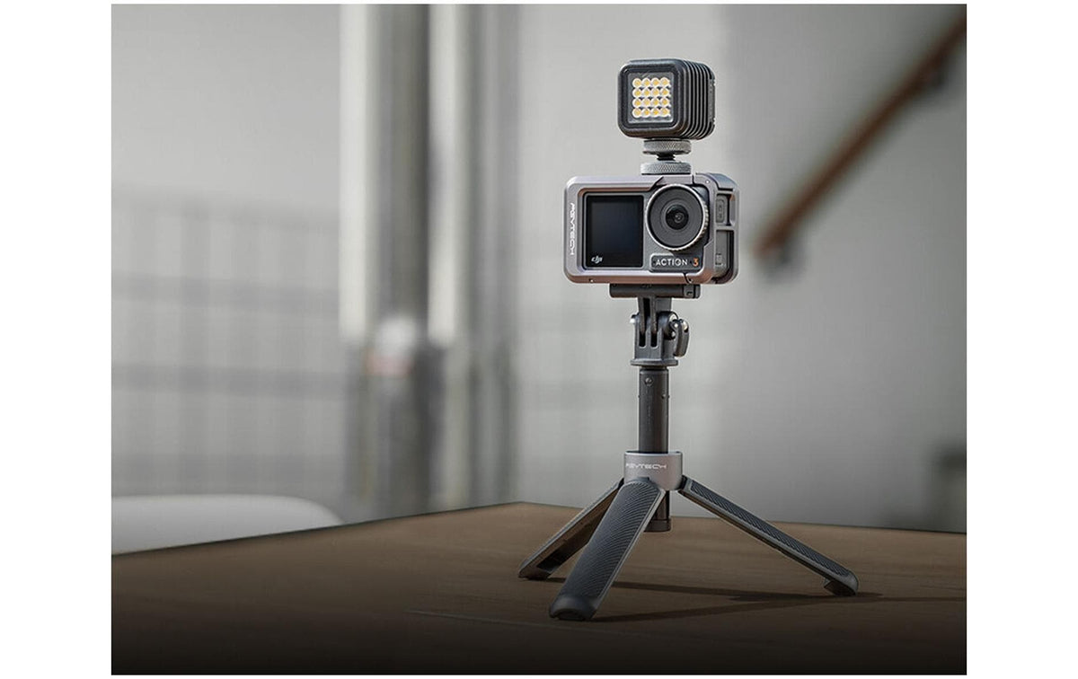 PGYTECH P-32C-020 Kamerakäfig – Magnetischer Clip, Aluminium, USB-C – für OSMO Action 3 – Grau