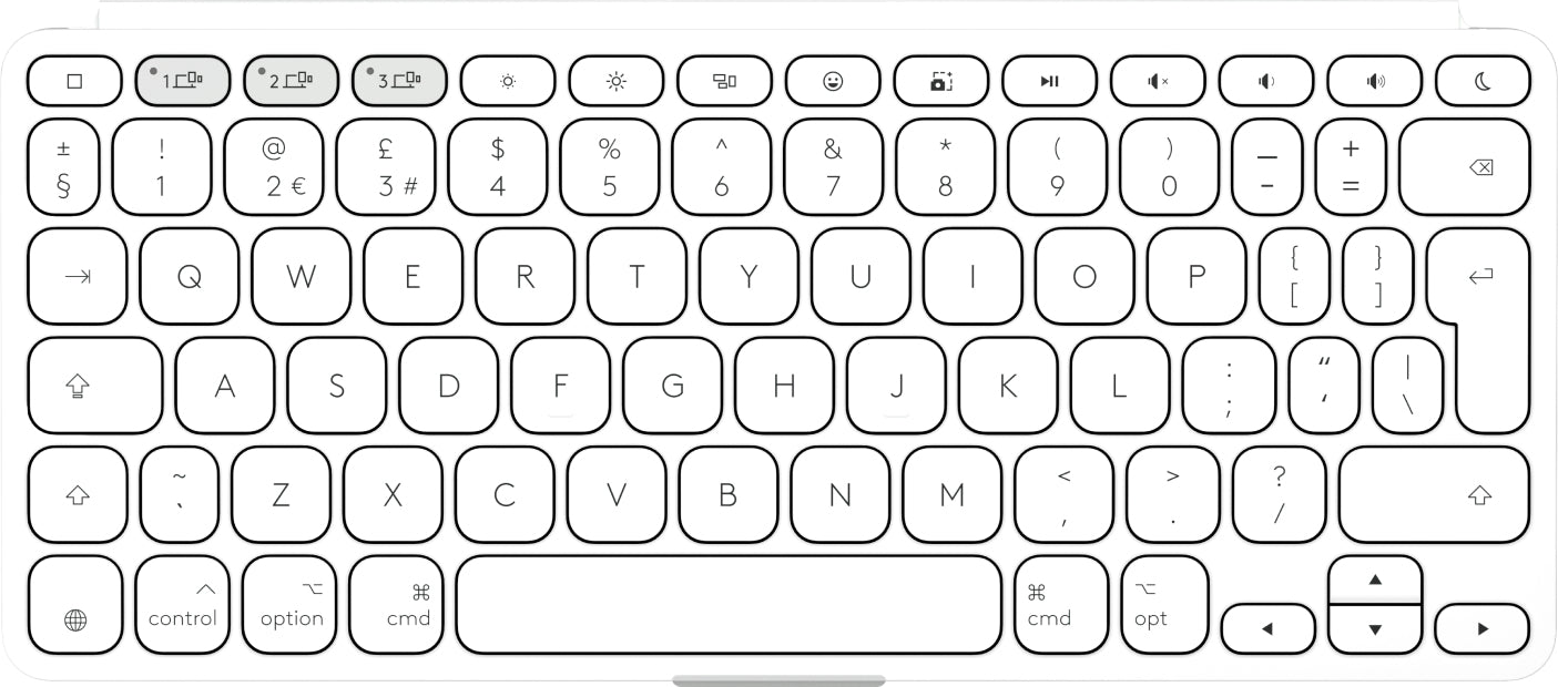 Logitech Keys-To-Go 2 – Tastatur, US-Layout (EN), Grau
