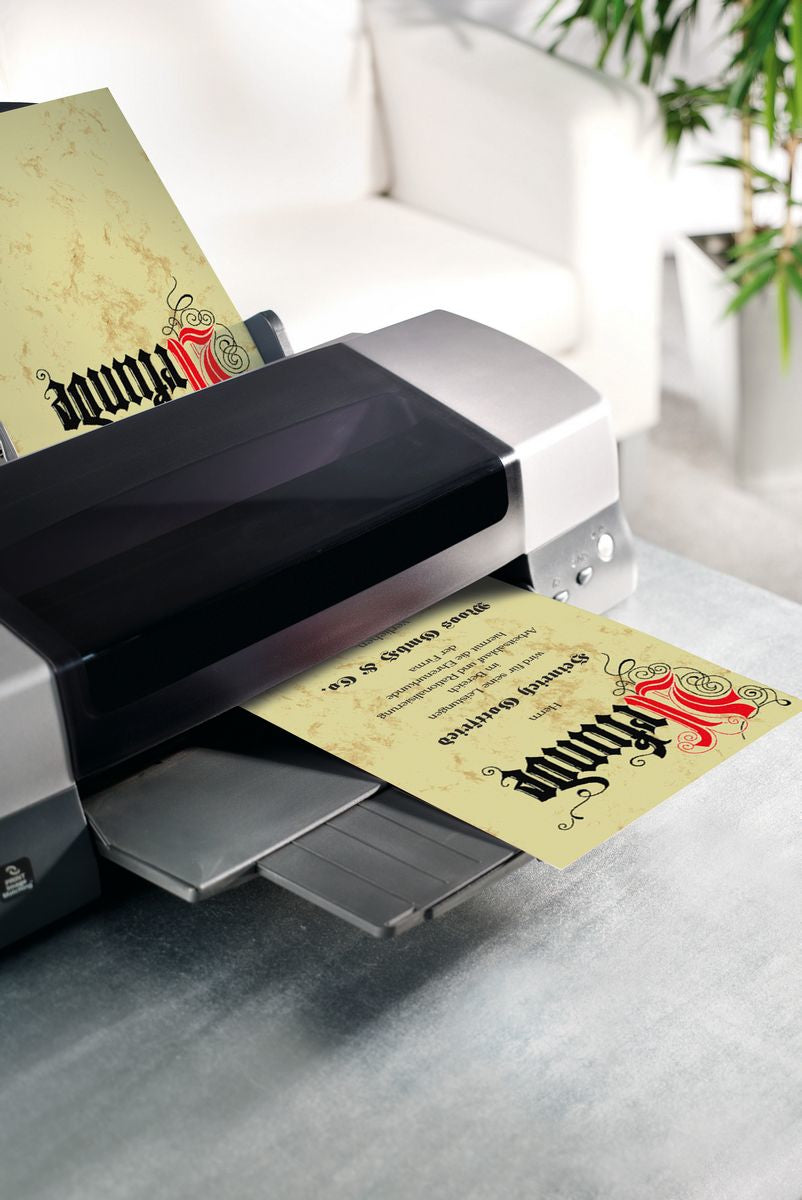 Sigel Design-Papier, Urkunde Kalligraphie, mehrfarbig, A4, 185 g/m², für Inkjet/Laser, 12 Blatt