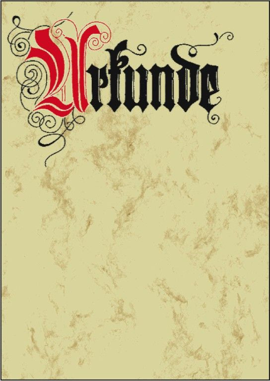 Sigel Design-Papier, Urkunde Kalligraphie, mehrfarbig, A4, 185 g/m², für Inkjet/Laser, 12 Blatt