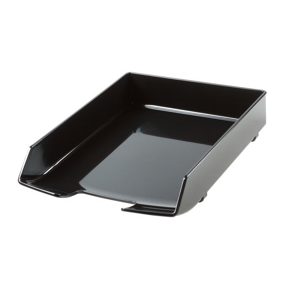 HAN WAVE EXCLUSIV – Briefkorb für A4/C4, Polystyrol, Schwarz, 255 × 66 × 350 mm