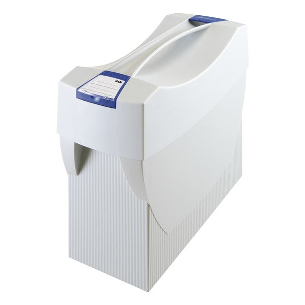 HAN SwingPlus Aufbewahrungsbox – für A4, 20 Hängemappen, B 397 × H 347 × T 154 mm, grau, Kunststoff