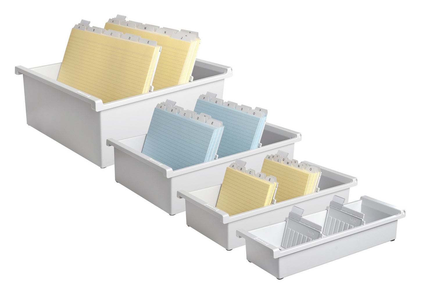 HAN Karteikasten – für A7 quer – Polystyrol (PS), Grau
