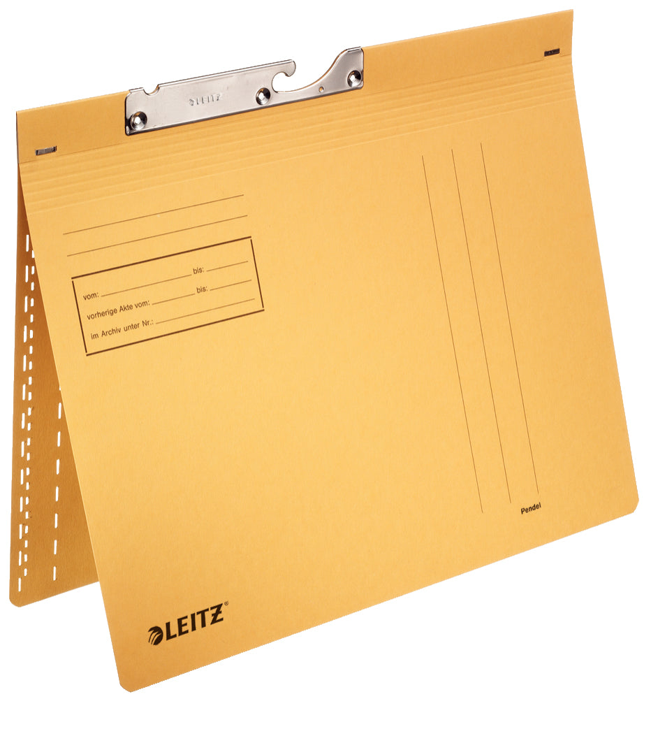 Leitz Hängehefter – für A4, kaufmännische Heftung, gelb, Karton, 50 Stk.