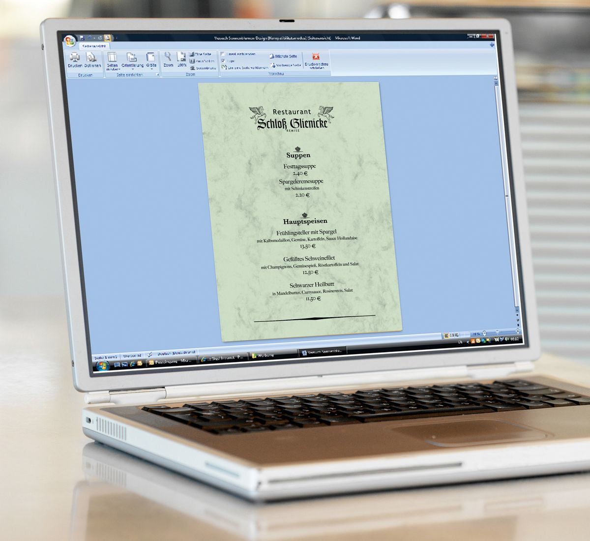 Sigel Marmorpapier Grün – A4, 200 g/m², 50 Blatt