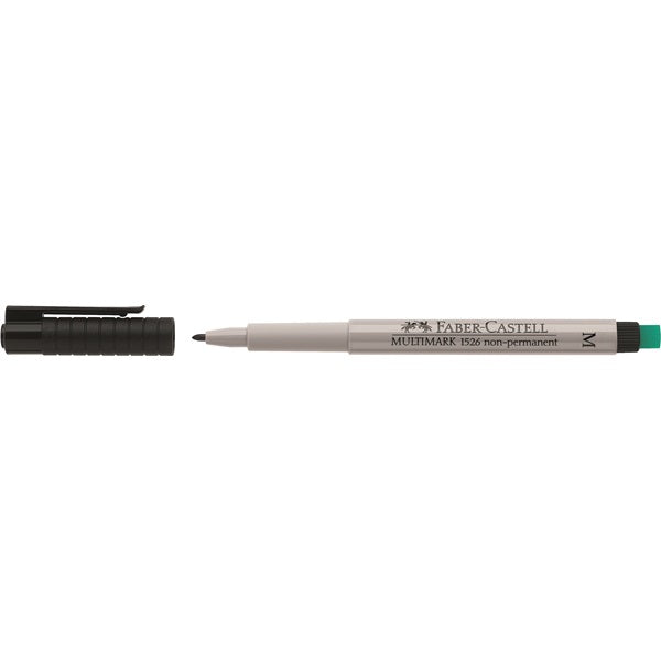 Faber-Castell OHP-Marker – schwarz, 10 Stk., feucht abwischbar – für Folien & glatte Oberflächen