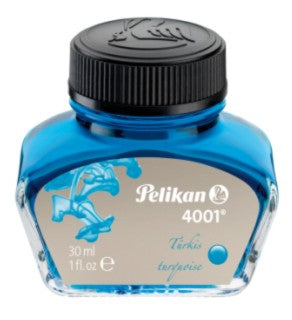 Pelikan 4001 Tintenglas – Türkis, 30 ml, für Füllhalter mit Kolbenmechanik und Konverter