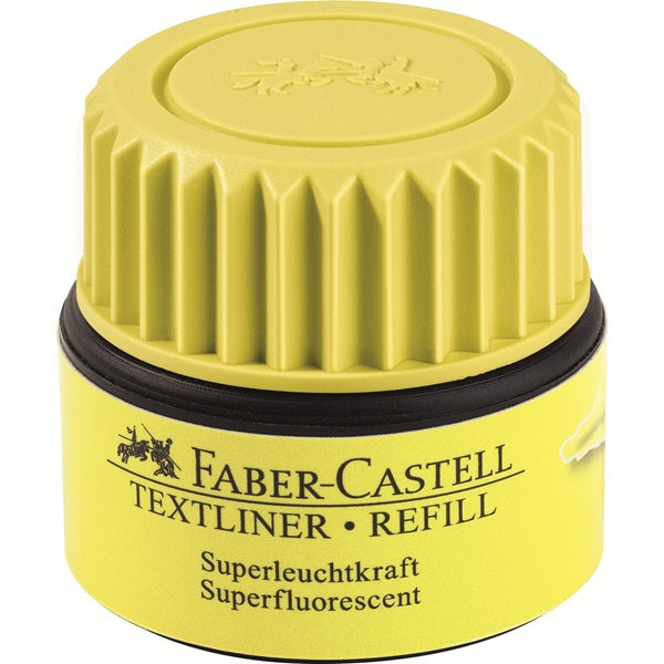 Faber-Castell Nachfülltinte für Textliner Grip Marker 1543 und 1546 – Gelb, 1–5 mm, 30 ml