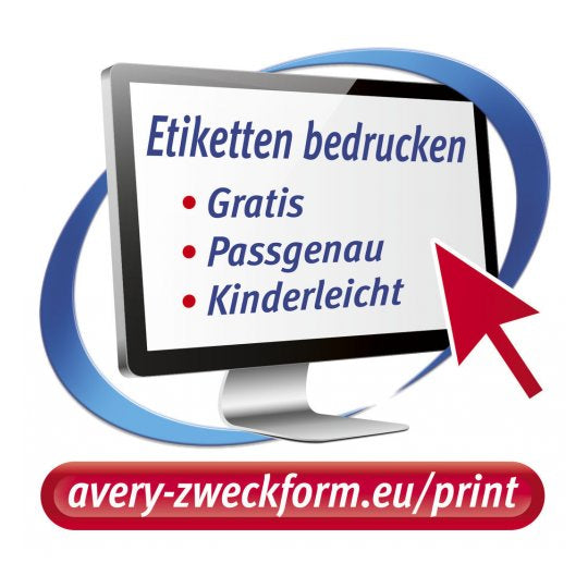 AVERY Zweckform Haftetiketten – rechteckig 105 × 48 mm, permanent, weiss, A4, 200 Blatt (2'400 Stk.)